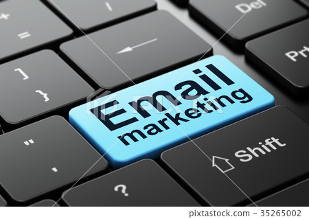 Advertising concept: Email Marketing on computer - Stock Illustration ...