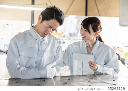 Factory people working people talk 35265129