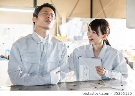 Factory people working people talk 35265130