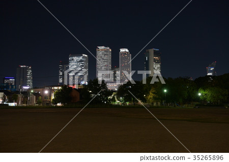 Night view of Meieki building group 35265896