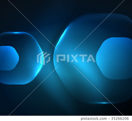 Blurred transparent hexagons on dark, digital Blurred transparent hexagons on dark, digital 35266206