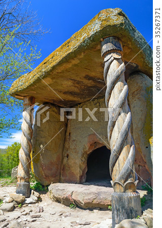 Beautiful stone dolmen in Caucasus 35267371