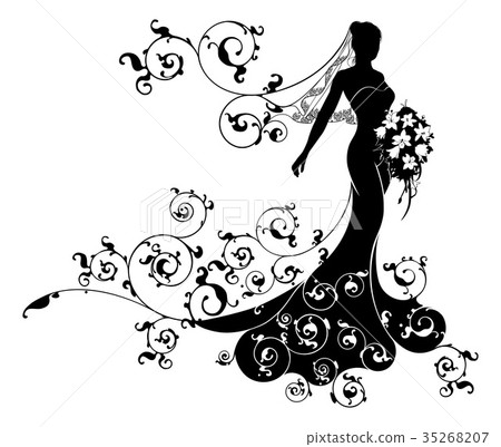Bride Bouquet Wedding Silhouette Design Bride Bouquet Wedding Silhouette Design 35268207