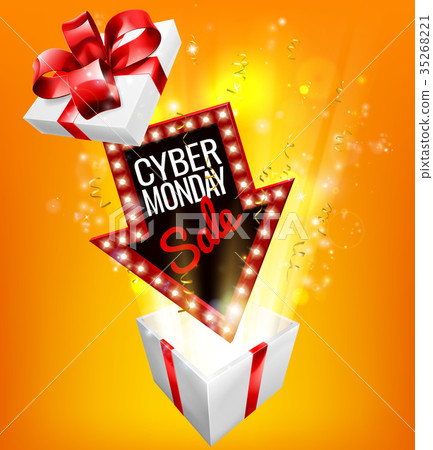 Cyber Monday Sale Exciting Gift Sign Cyber Monday Sale Exciting Gift Sign 35268221