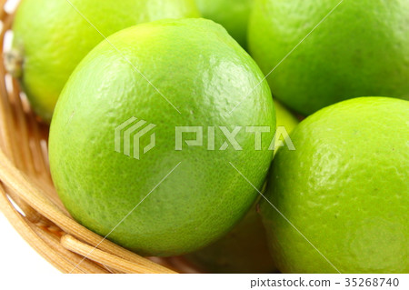 fresh lime fruits in a basket 35268740