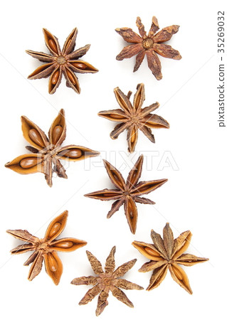 star anise isolated on a white background 35269032