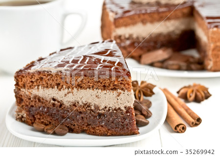 piece of chocolate cake 35269942