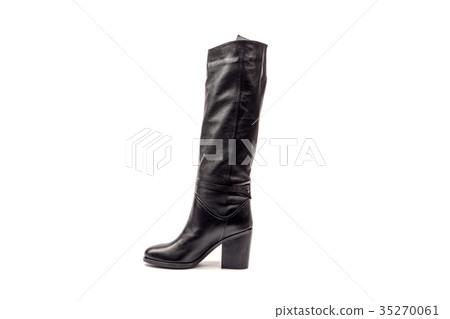 Black female boots isolated on white background Black female boots isolated on white background 35270061