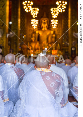 Ordain Monk or Buddhist Priest Ordination Ceremony Ordain Monk or Buddhist Priest Ordination Ceremony 35270697