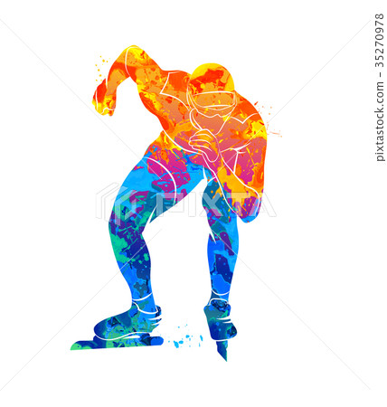 Abstract speed skaters 35270978