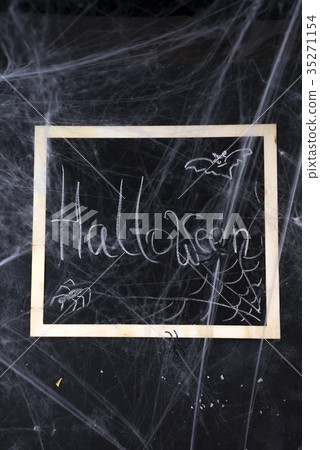 Chalkboard on a black background 35271154