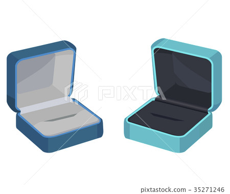 Concept of Two Gift Boxes for Ring or Earrings 35271246