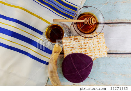 Prayer Shawl - Tallit, jewish religious symbol. Prayer Shawl - Tallit, jewish religious symbol. 35271585