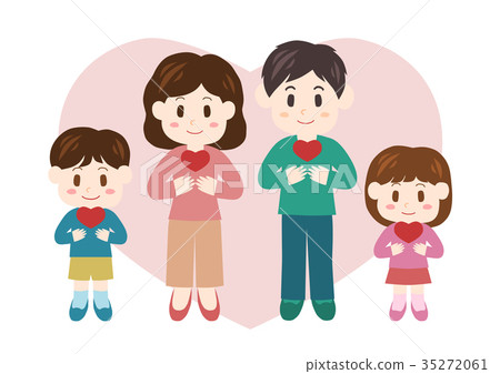 家庭和心臟例證 35272061
