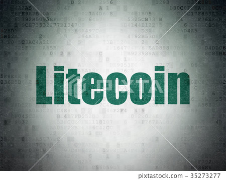 Cryptocurrency concept: Litecoin on Digital Data 35273277