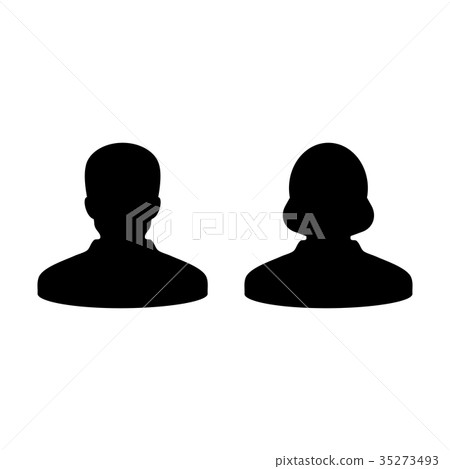 People Icon Vector Male and Female Person Avatar 35273493