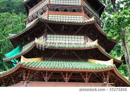 Guan Yin pagoda at place of Tiger Cave Temple Guan Yin pagoda at place of Tiger Cave Temple 35273808