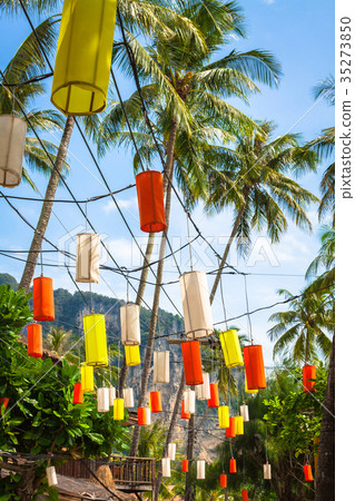 hanging colorful celebration decorative element hanging colorful celebration decorative element 35273850
