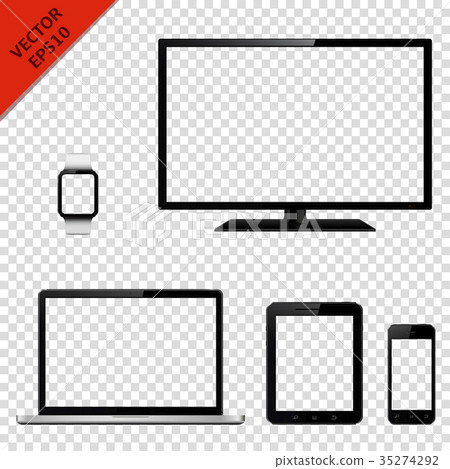 Modern digital devices with transparent screen Modern digital devices with transparent screen 35274292