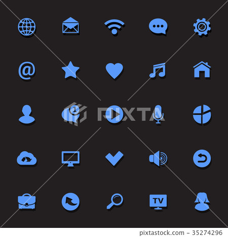 Communication vector blue icons 35274296