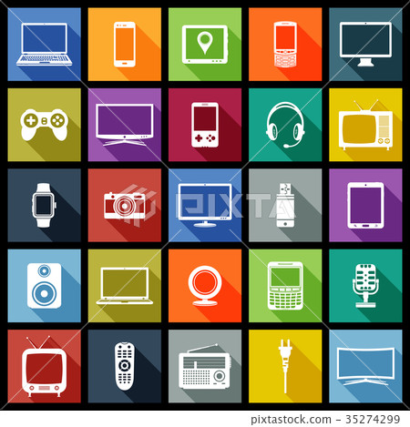 Electronic devices flat design icons Electronic devices flat design icons 35274299