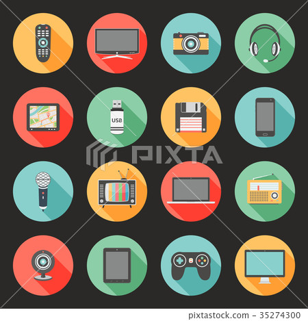 Technology flat design icons set Technology flat design icons set 35274300