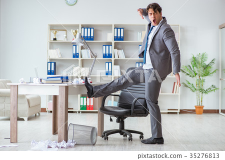 Businessman having fun taking a break in the 35276813