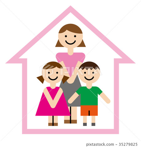 Fatherless family - Stock Illustration [35279825] - PIXTA