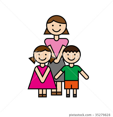 Fatherless family - Stock Illustration [35279828] - PIXTA