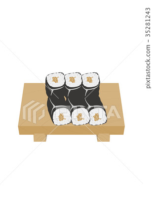 Sushi variety natto roll 35281243