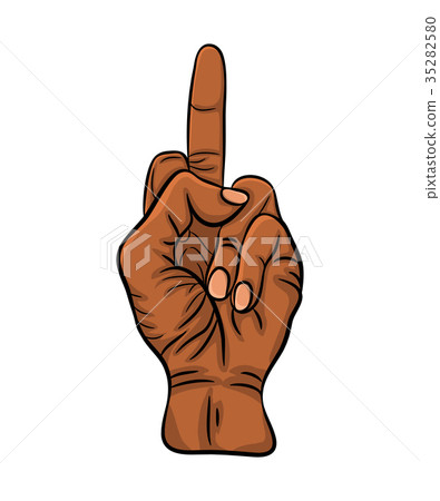 fuck finger black hand vector design isolated fuck finger black hand vector design isolated 35282580