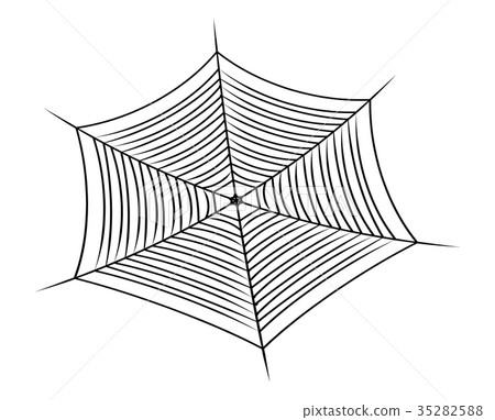 Halloween spider web, cobweb symbol, icon. 35282588