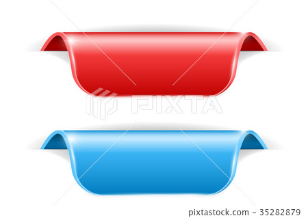 Red and blue sticker labels with transparent Red and blue sticker labels with transparent 35282879