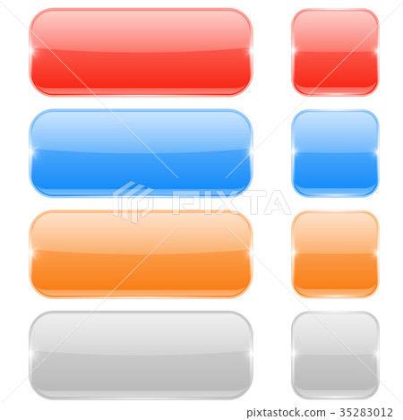 Glass buttons. Colored square and rectangle web - Stock Illustration ...