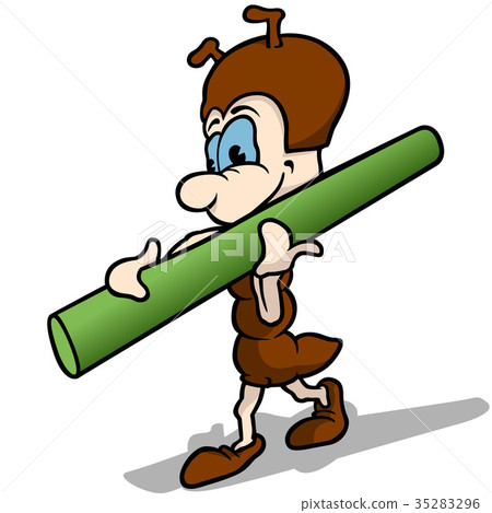 Ant Carrying Stalk Ant Carrying Stalk 35283296