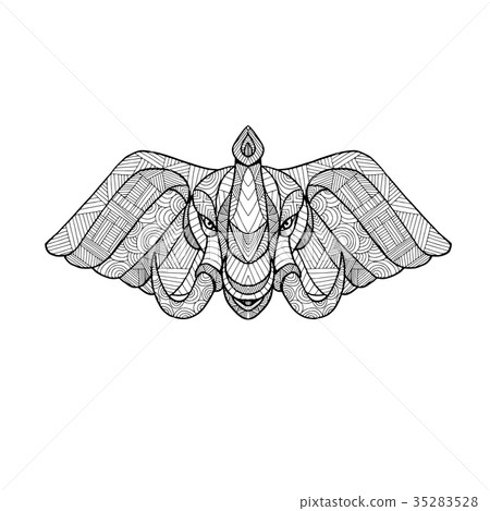 Elephant Head Front Zentagle 35283528