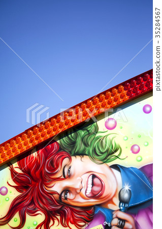 Drawing in a fairground Drawing in a fairground 35284567