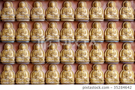 gold buddha statue on wall gold buddha statue on wall 35284642