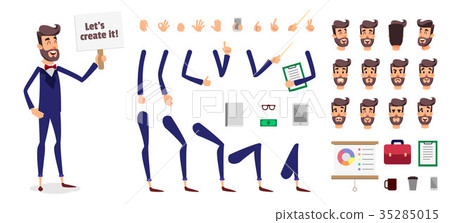 Businessman constructor or male cartoon vector Businessman constructor or male cartoon vector 35285015