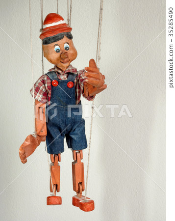 Traditional puppets made of wood. Traditional puppets made of wood. 35285490