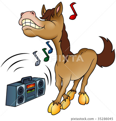 Brown Horse Dancing to Music - Stock Illustration [35286045] - PIXTA