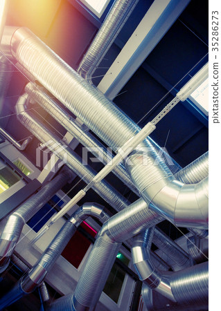 Ventilation pipes ducts industrial air condition Ventilation pipes ducts industrial air condition 35286273