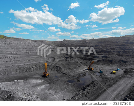 Open pit mine, breed sorting, mining coal 35287508