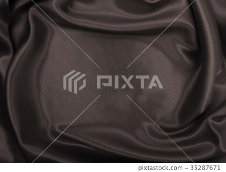 Smooth elegant brown silk or satin texture 35287671