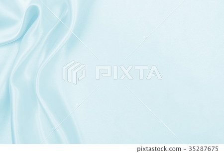 Smooth elegant blue silk or satin luxury cloth  35287675