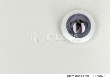 CCTV camera on white ceiling CCTV camera on white ceiling 35288760