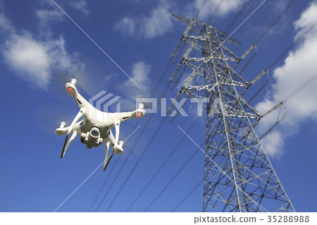 Drone and transmission tower 35288988