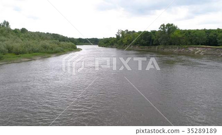Aerial survey of the lake. Span over the lake in Aerial survey of the lake. Span over the lake in 35289189