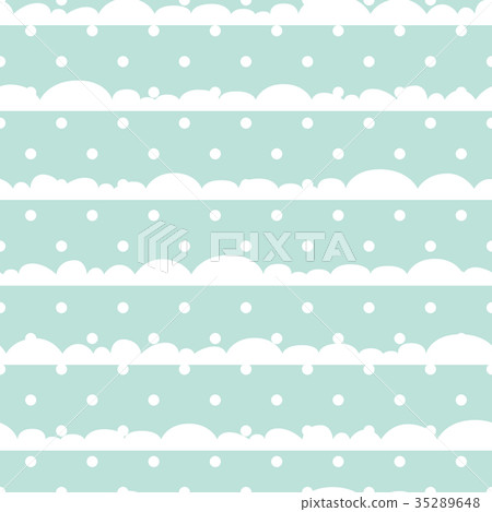 Blue and white polka dot clouds baby seamless Blue and white polka dot clouds baby seamless 35289648