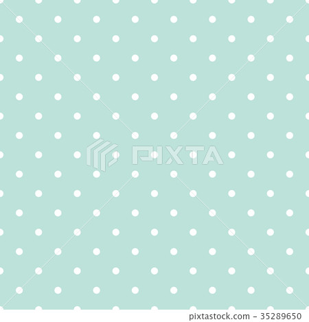 Blue and white polka dot baby seamless vector 35289650